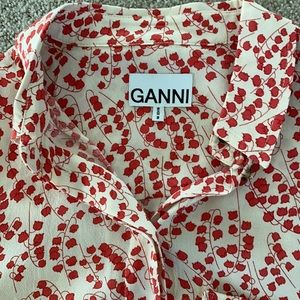 Ganni Floral Button Down